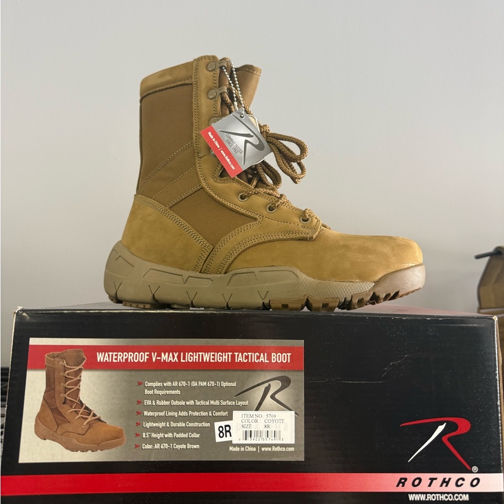 Rothco Waterproof VMAX Lightweight Tactical Boots 8.5 inch